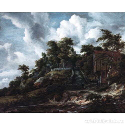 Лесистый склон с видом на замок Бентхайм