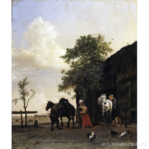 Фигуры с лошадьми у конюшни