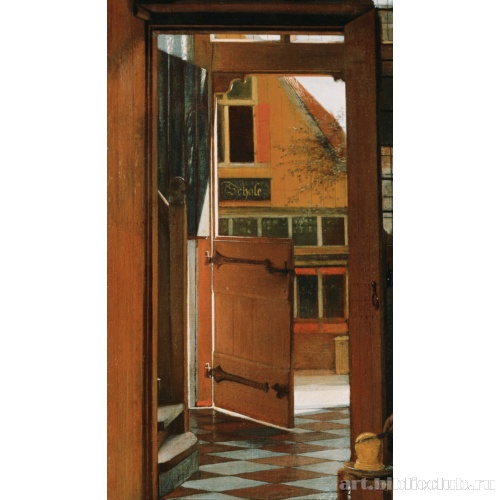 Женщина, собирающая еду для мальчика. Фрагмент