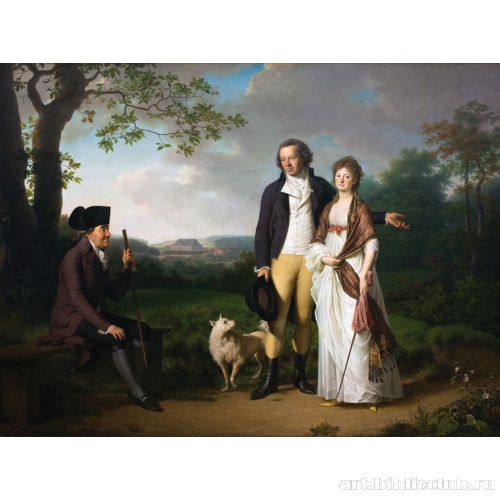 Нильс Риберг с сыном Иоганом Кристианом и невесткой Энгельке, урожденной Фальбе