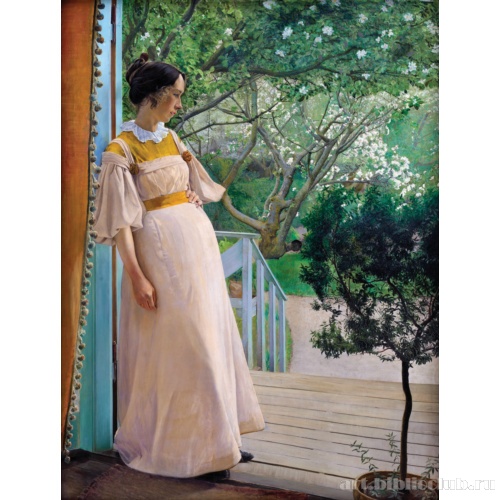 У французского окна. Жена художника