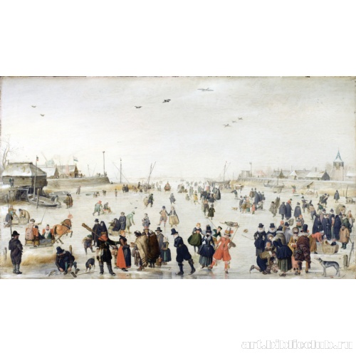 Зимняя сцена на замерзшем канале