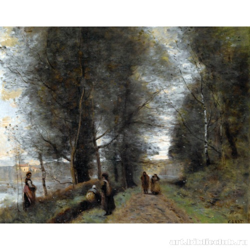 Лесная тропа, идущая вдоль пруда