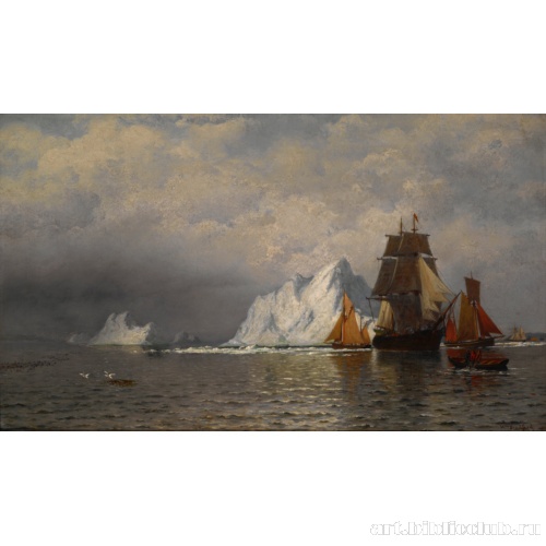 Китолов и рыболовные суда у побережья Лабрадора