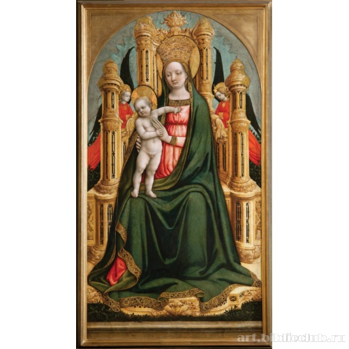 Мадонна с Младенцем на троне и двумя ангелами