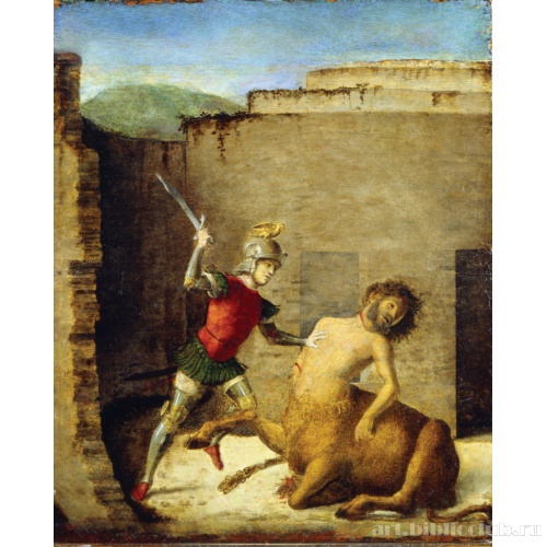 Тесей убивает Минотавра