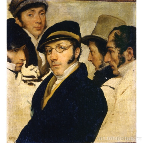 Автопортрет в окружении друзей