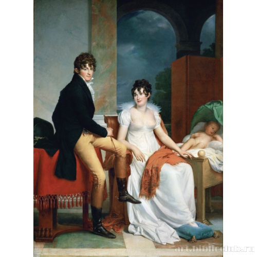 Рейхсграф Мориц Кристиан Фриз с семьей