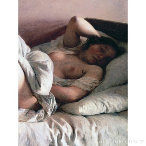 Спящая женщина. Фрагмент