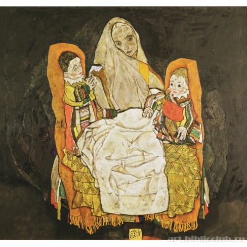 Мать с двумя детьми