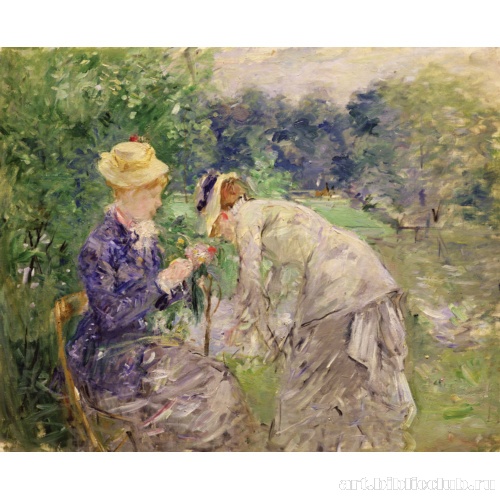 Женщина, собирающая цветы