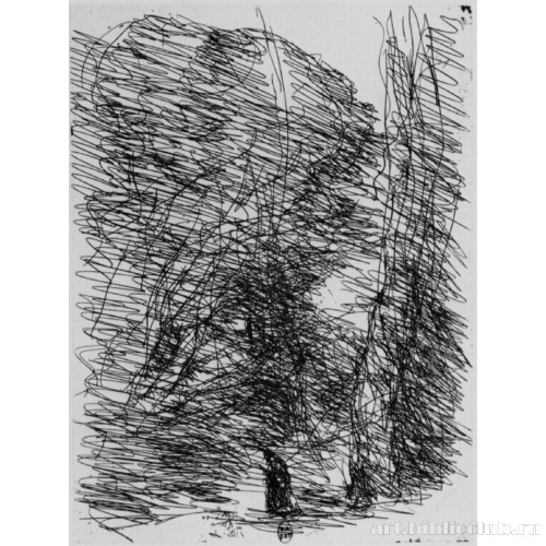 Мечтатель под большими деревьями