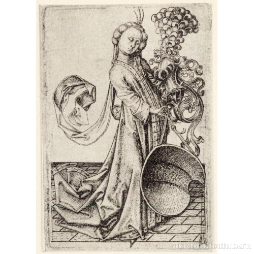 Дама со шлемом и щитом