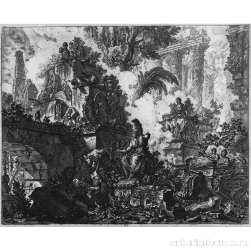 Руины со статуей Афины Паллады