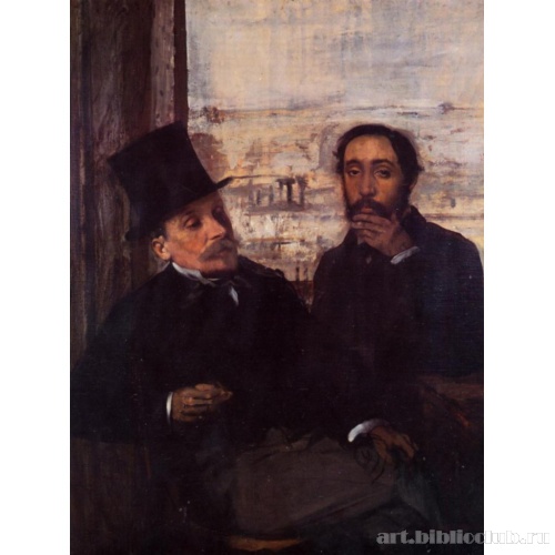 Автопортрет с другом, художником Эваристом де Валерном