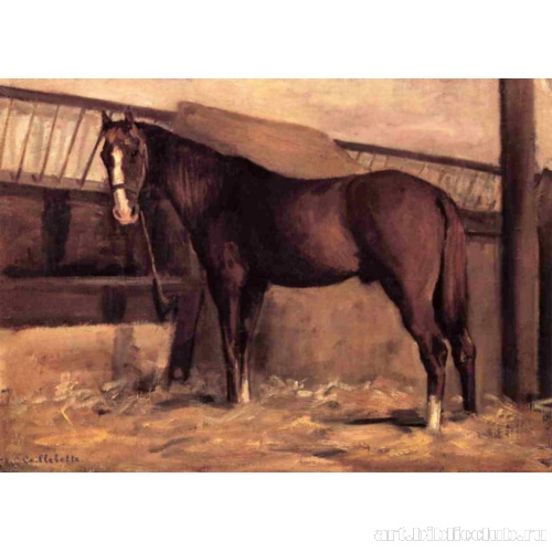 Йерр, бурая лошадь в стойле