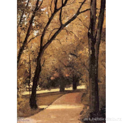 Йерр, дорожка через старый лес в парке