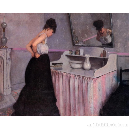 Женщина за туалетным столиком