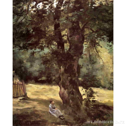 Женщина, сидящая под деревом