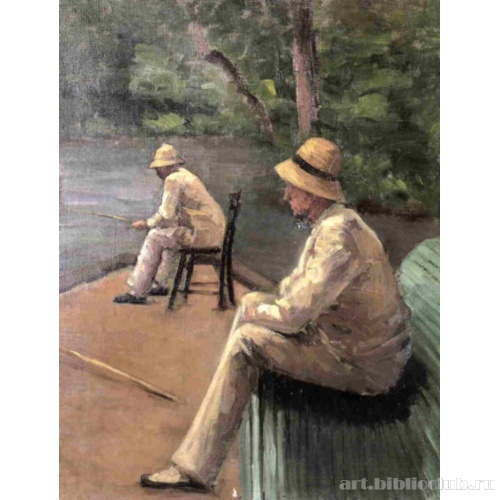 Рыбак на берегу реки Йерр