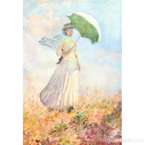 Дама с зонтиком, этюд