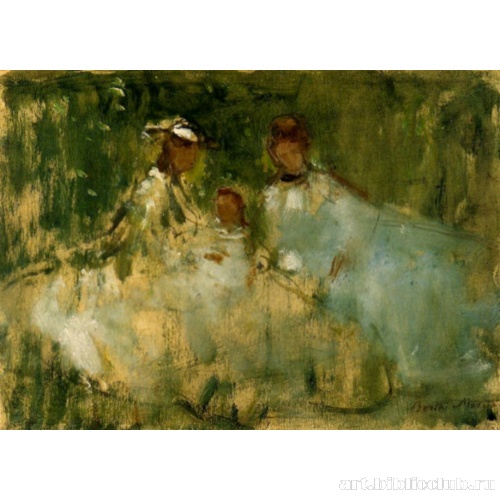 Женщины и маленькие девочки на фоне природы