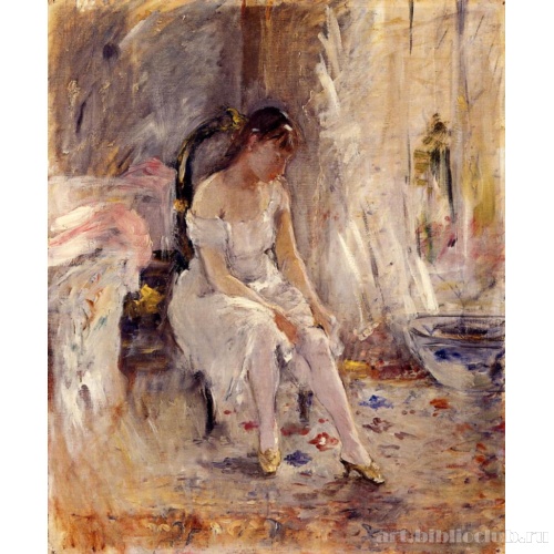 Одевающаяся женщина (Женщина, прикрепляющая чулки)