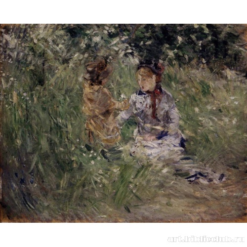 Жюли и Паси в саду в Буживале