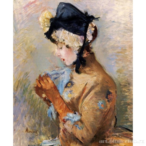 Женщина в перчатках