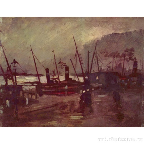 Набережная с кораблями в Антверпене