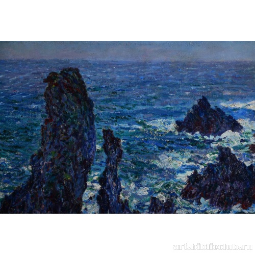 Скалы в Бель-Иль (Пирамиды Порт Котон, Бурное море). Фрагмент