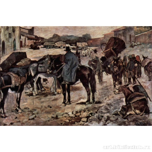 Крестьяне, ослы и торговцы на просёлочной дороге