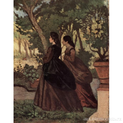 Две дамы в саду Кастильончелло