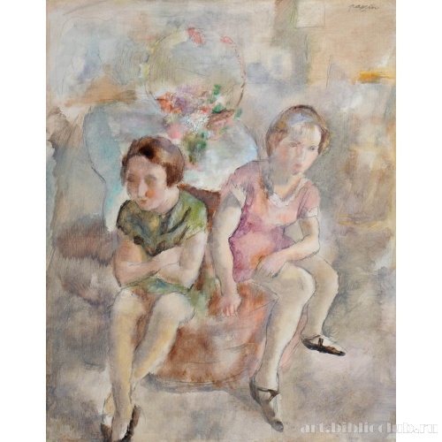 Две сидящие девочки