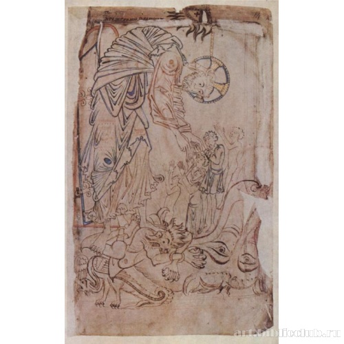 Коттонская псалтирь; Христос в преддверии ада