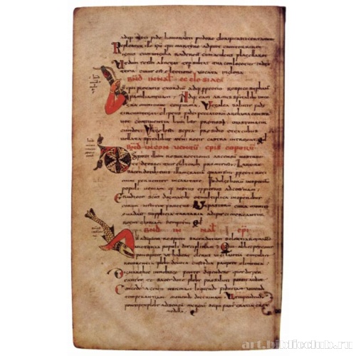 Желлонский сакраментарий. Страница с инициалями