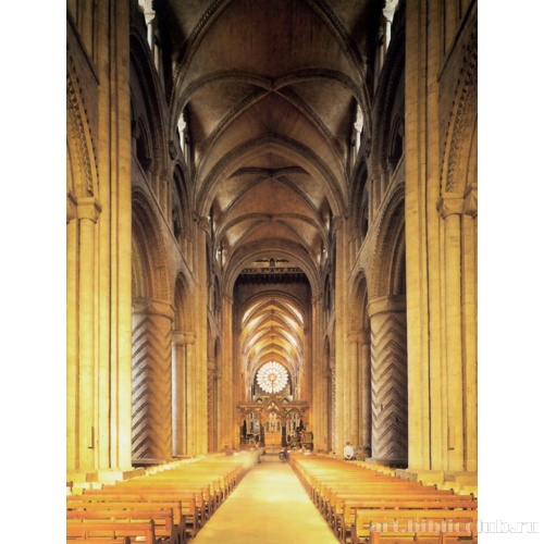 Собор в Дареме. Вид восточного окончания нефа