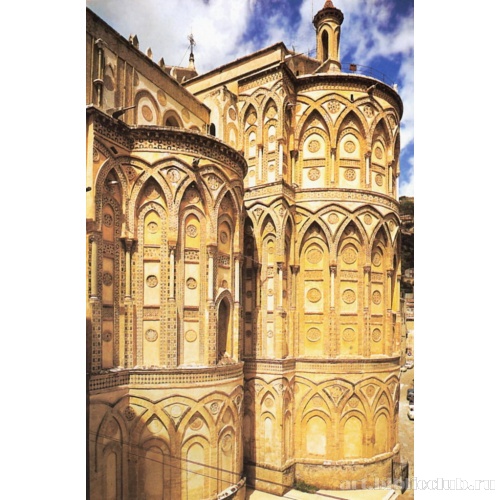 Собор в Монреале. Участок хора, вид с юго-востока