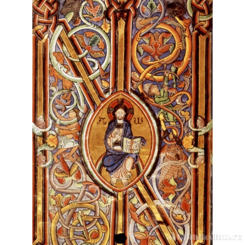 Инициал к книге Бытия. Фрагмент. Христос-Пантократор