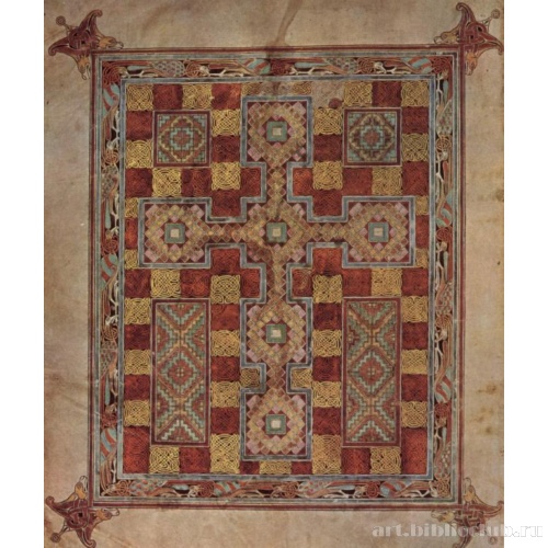 Книга из Линдисфарна. Страница-заставка с узором