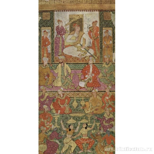 Рукопись «Дивана» Хафиза. Мухаммад Кули Кутб-шах любуется танцами