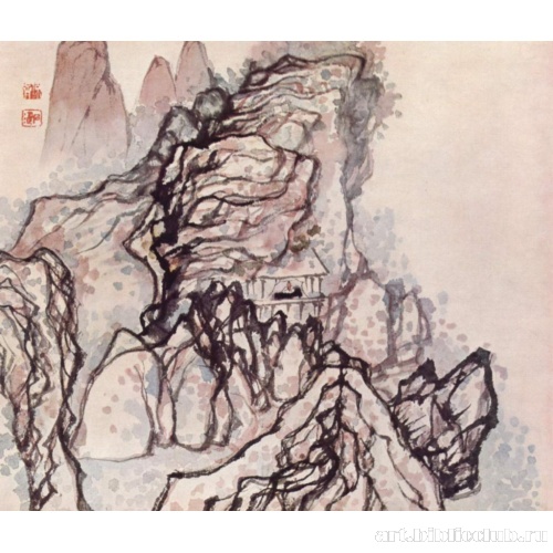 Человек в доме под скалой