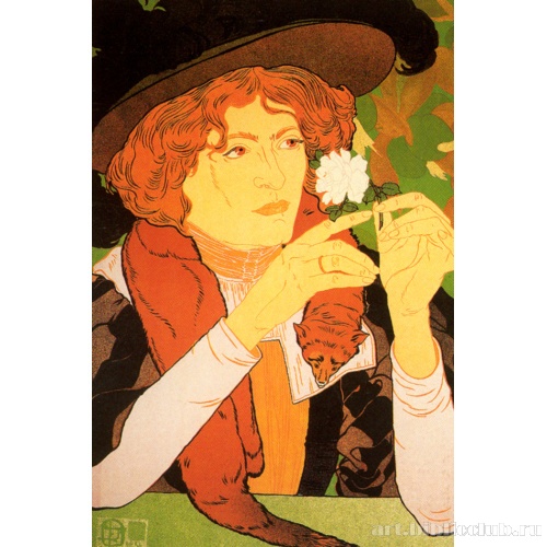 Плакат для 5-й выставки в «Салоне Ста» в октябре 1894