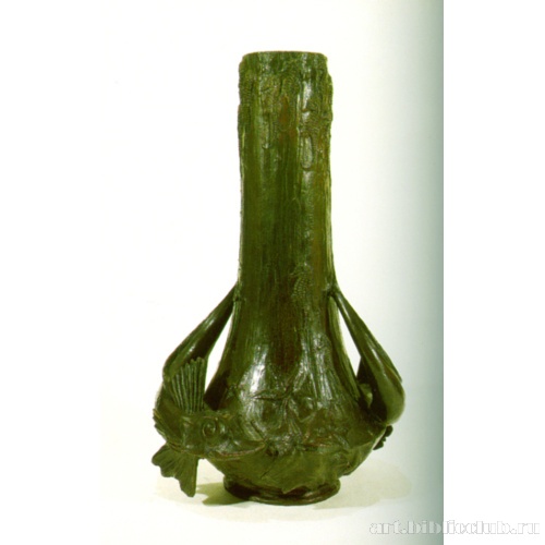 Ваза с изображением рыб, морских коньков и морских звезд