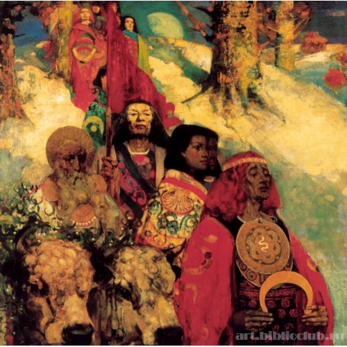 Друиды, собирающие омелу