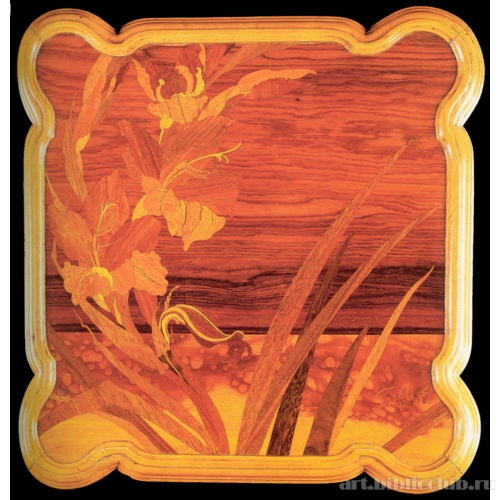 Подставка для цветов с цветочными мотивами (вид сверху)