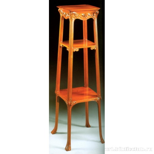 Трехярусная подставка для цветов. Изготовлена для галереи Бинга «Ар Нуво»