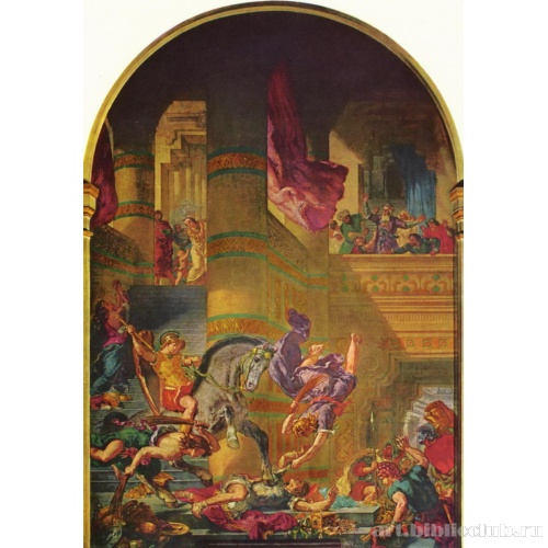 Церковь св. Сульпиция, капелла св. Ангела. Сцена изгнания Гелиодора из Храма