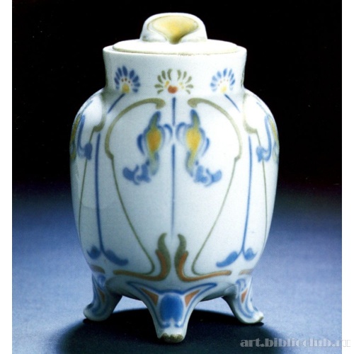 Сосуд с крышкой. Выполнен для галереи Бинга «Ар Нуво»