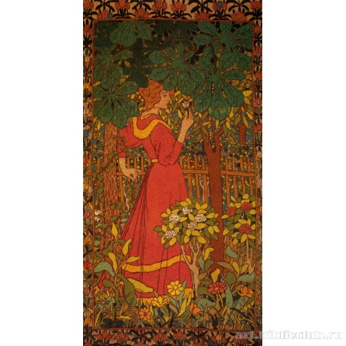 Гобелен «Женщина в красном платье»